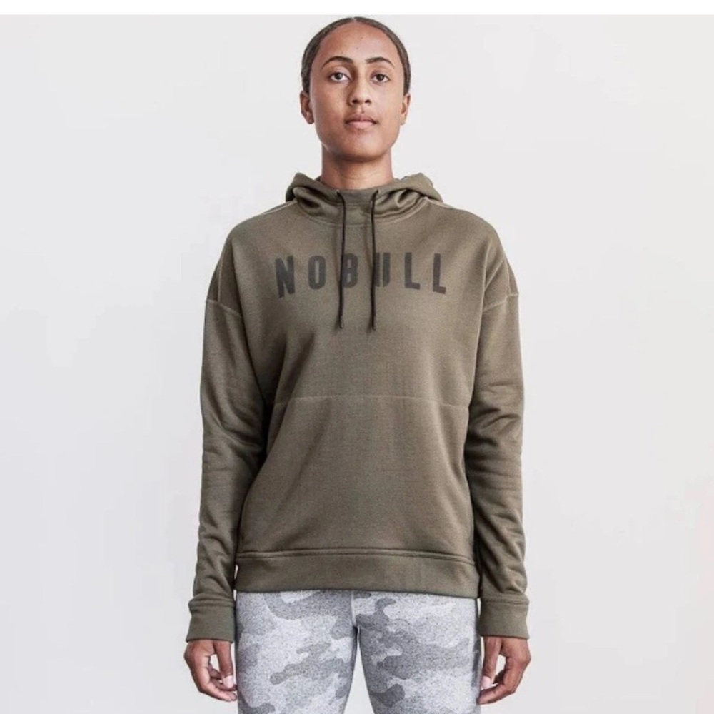 NoBull Womens Training Athletic Performance Hoodie Sweatshirt Army Green Small